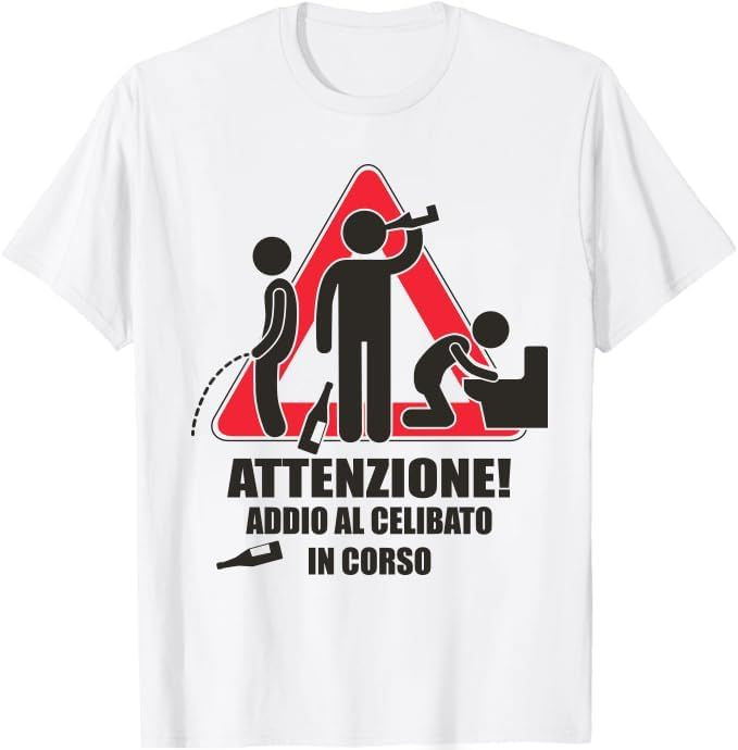 MAGLIETTA “ATTENZIONE ADDIO AL CELIBATO IN CORSO”