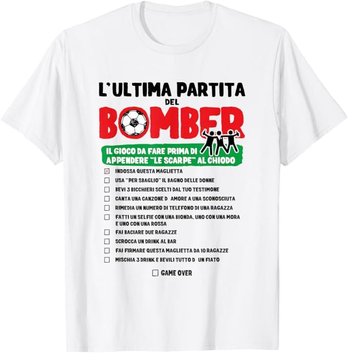 MAGLIETTA “L’ULTIMA PARTITA DEL BOMBER”